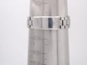 Close-up of the watch's stainless steel bracelet with a signed Seiko clasp on a wrist sizing cone, showing a wrist size of approximately 186mm.