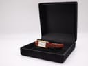 Seiko 2E20-6120 watch presented inside an open black unbranded velvet-lined display box, ready for presentation.