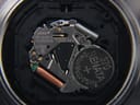 Macro shot of the Seiko V743A quartz movement with a Renata 370 battery.