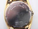 Close-up of the stainless steel case back, showing "SEIKO WATER RESISTANT BASE METAL ST.STEEL BACK 7N43-8111 MOV'T JAPAN 666467".