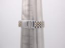 The two-tone Seiko steel bracelet and signed fold-over clasp on a wrist sizing cone, showing a wrist circumference of 188mm.