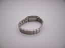 Rear view of the watch showing the integrated stainless steel bracelet with the deployant clasp closed.