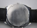 Close-up of the stainless steel case back of the Seiko H556-5030, showing model and serial numbers.