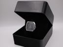 Front view of the Seiko H556-5030 watch presented in a black watch box.