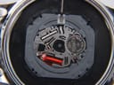 Close-up of the Seiko 6N42A quartz movement inside the watch, with a Renata 364 battery.