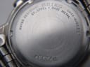 Close-up of the Seiko case back, showing "Water Resistant", "St. Steel + Base Metal", "5M42-0J60", and serial "8D1780".