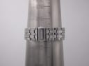 Rear view of the Seiko bracelet clasp on a wrist sizing cone, showing a wrist circumference of 172mm.