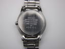 Rear view of the Seiko 7N89-0021 stainless steel case back with serial number details.