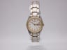 Seiko 7N83-0011 two-tone quartz ladies watch with day-date, white dial, steel bracelet