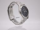 Close-up of the stainless steel integrated bracelet and fold-over clasp.