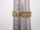 The gold-tone steel bracelet of the Seiko watch displayed on a wrist sizing gauge, indicating a circumference of approximately 153mm (15.3cm).