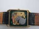 Rear view of the watch, showing the stainless steel case back with model and serial number engravings.