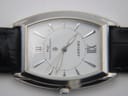 Close-up front view of the white dial of the Orient UNBH-CO watch, showing baton indices, Roman numeral at 12, date window at 6, and "Sapphire Crystal 50m" text.