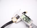 Digital caliper displaying 24.00mm, measuring the case diameter of the watch.