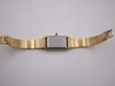 Rear view of the Michel Herbelin watch, showing the case back and extended integrated bracelet.