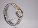 Another angled side view of the Seiko watch, highlighting the case shape and bracelet construction.