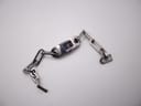 Overhead view of the Gucci 6100L watch and its integrated chain-link bracelet laid flat.