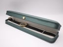The Raymond Rone watch neatly presented inside a green rectangular watch box.