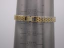 The watch bracelet clasped on a wrist sizing mandrel, showing a wrist circumference of approximately 158mm / 15.8cm.