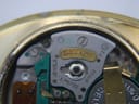Detail shot of the Eterna Quartz 1558 movement, showing 'Eterna Quartz 1558 Swiss 7 jewels' engraving.