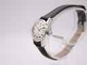Right side profile view of the Certina Certidate watch on a display stand, showing the stainless steel case and unsigned crown.