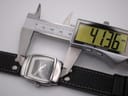 Digital caliper measuring the case length (lug-to-lug) of the Hamilton H163110 at 41.36mm.