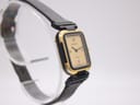 Opposite angled side view of the Certina Ibiza watch on a stand, showing the case profile