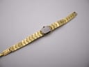 Rear view of the Rotary watch and its integrated bracelet, displaying the plain stainless steel case back.