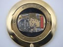 Close-up of the Longines L.420.1 quartz movement inside the watch, showing the Renata battery.