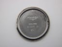 Inner side of the stainless steel case back showing 'Longines Swiss Made 6800 8 152' engravings.