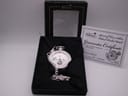 The Heritage Collection Spirit of Time pocket watch in its original open presentation box, alongside its guarantee certificate displaying the serial number 35623.