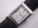 Close-up of the Tissot Z173K's white rectangular dial with black Arabic numerals and a small seconds sub-dial.