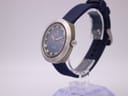 Angled side view of the Tissot Sideral, highlighting the fibreglass case and brushed stainless steel bezel.