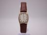 Omega De Ville quartz watch, two-tone cushion case, cream dial, vintage 1980s women's dress watch, original box