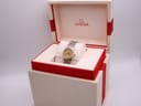 The Omega 595.1055 watch presented inside its original Omega presentation box.