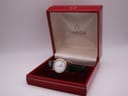 Omega de ville ladies watch, two-tone stainless steel with gold bezel, white roman dial, 1990s swiss quartz, original box photo 12