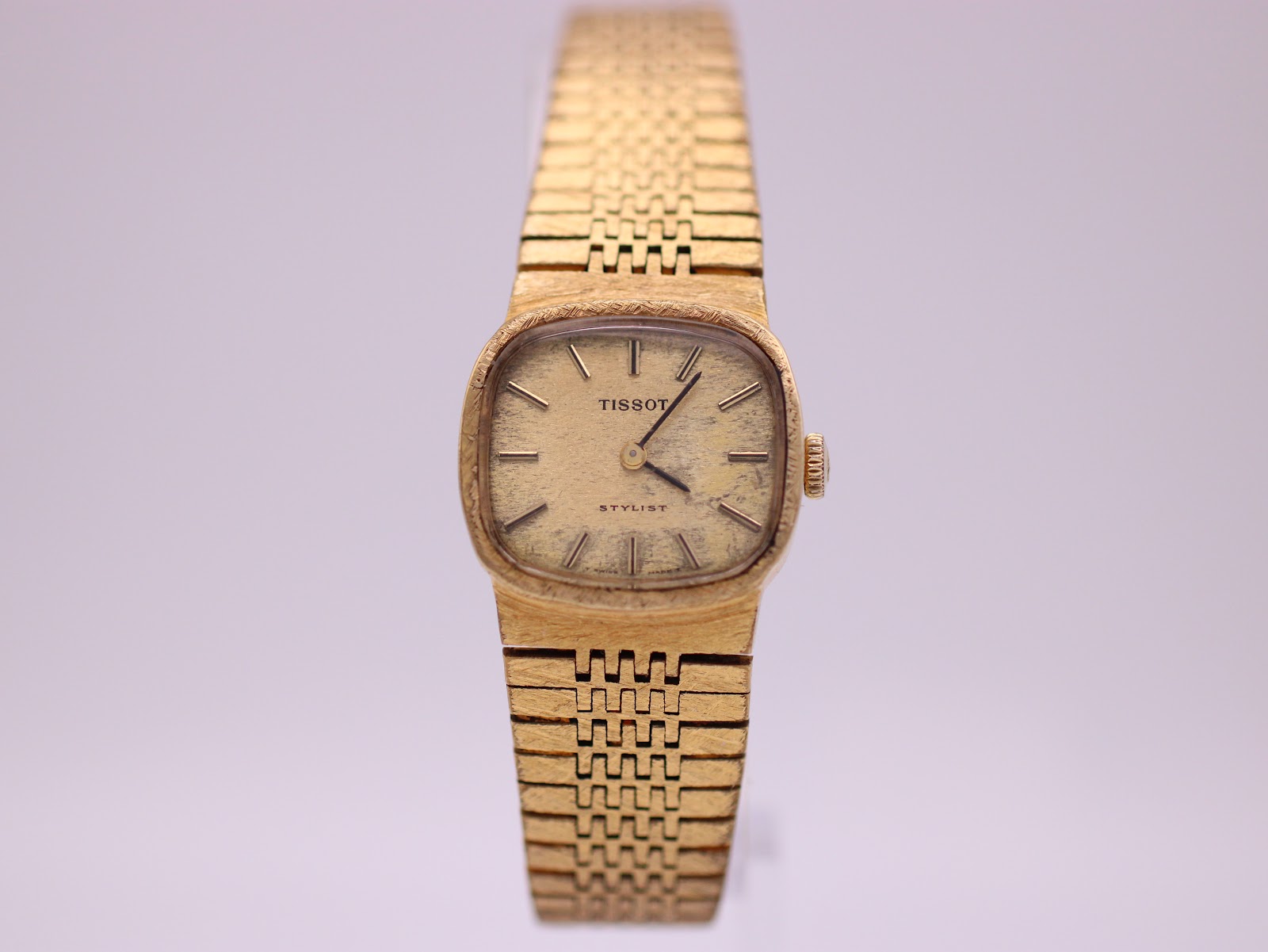ヴィンテージTISSOT Stylist ゴールドブレスレットレディース腕時計 Vintage Tissot Stylist watch, 1970s gold plated ladies manual wind