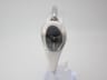 Gucci 103 silver oval quartz ladies watch with black dial and integrated bangle, original box & papers