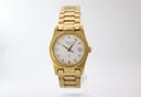 Certina watch with white dial and gold case, 1990s