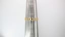 Gold tone Tissot bracelet measured on a wrist sizing cone at approximately 17.2cm.