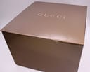 Gucci 127.5 ladies quartz watch with rectangular stainless steel case, black dial, diamond markers, and steel bracelet photo 12