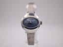 Citizen 66-4057 watch with navy dial and silver case, 1980