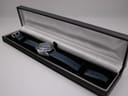 The Marine Star Tropic Star watch resting inside an open black and white presentation box, ready for gifting or storage.