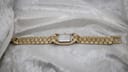 Underside view of the Ingersoll Diamond watch, showing the case back and the full length of the extended bracelet.