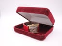 Vintage Raymond Weil Genève 651 ladies manual wind watch, gold rectangular case, red snakeskin strap photo 10