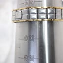 Watch bracelet on a wrist sizing cone, indicating a circumference of approximately 16.5cm (165mm).