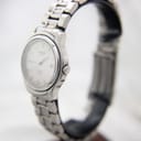 Side profile of the Tissot titanium watch showing case thickness