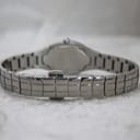 Rear view of the Tissot L720 integrated stainless steel bracelet with the clasp closed.