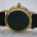 Close-up of the watch case back, detailing model number 7200L, 'TO 3 ATM' water resistance, and 'SAPPHIRE' crystal markings.