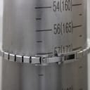 Close-up of the Gucci bracelet clasp on a wrist sizing gauge, showing 'Gucci' engraving and a wrist fit of 172mm (17.2cm).